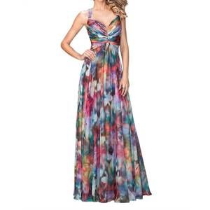 La Femme Multicolor Prom Dress